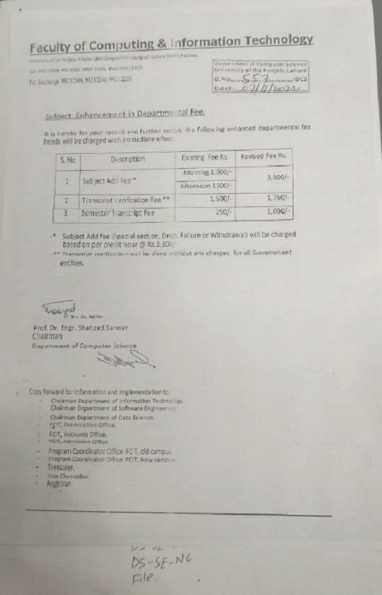 Punjab University FCIT